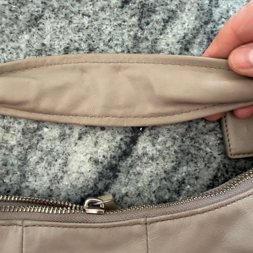 Coach Kristen Taupe Grey Leather Hobo Bag - Picture 7 of 15